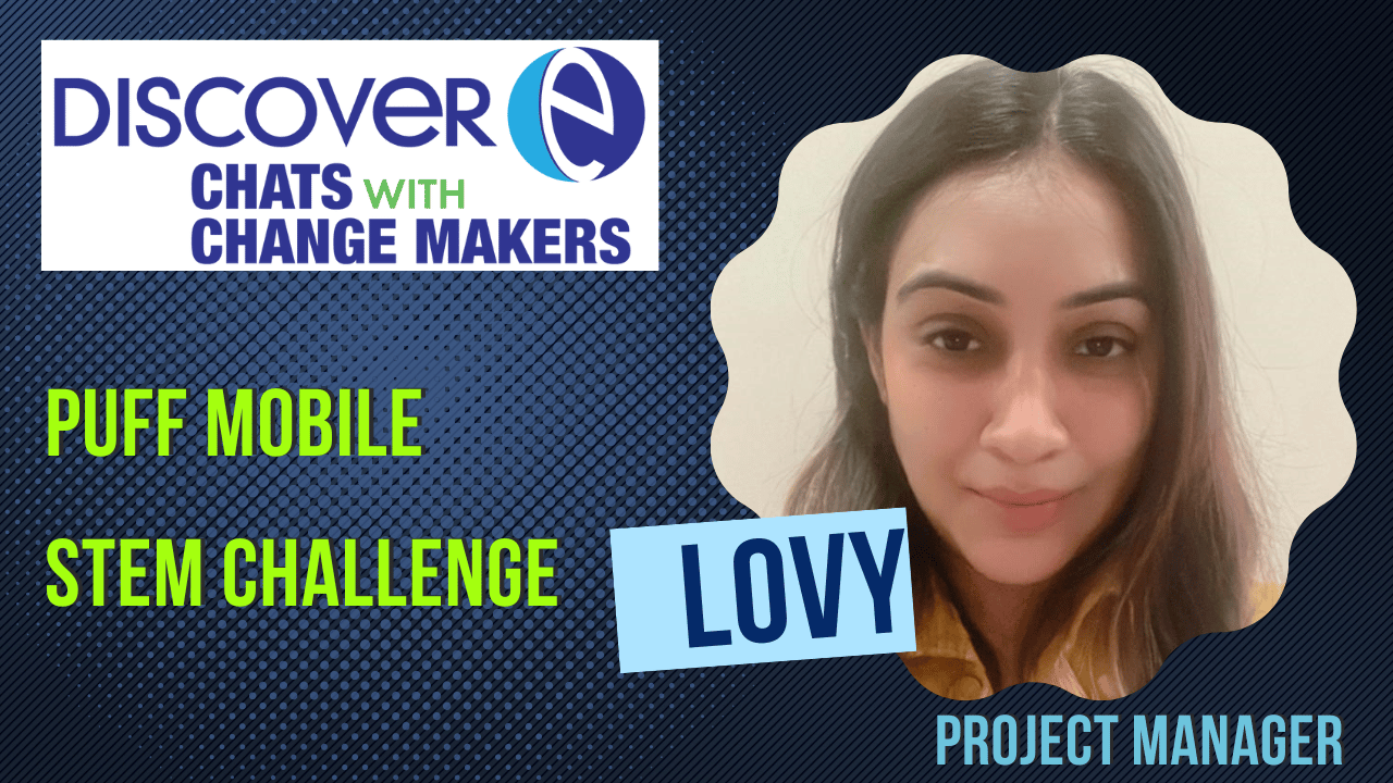 Challenge video graphic featuring project manager and engineer Lovy Bhatia